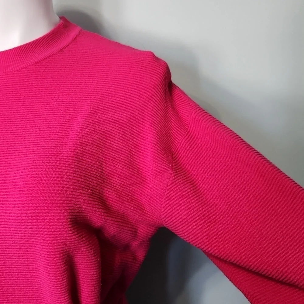 Nine West Bright Pink Ribbed Sweater - Picture 7 of 14